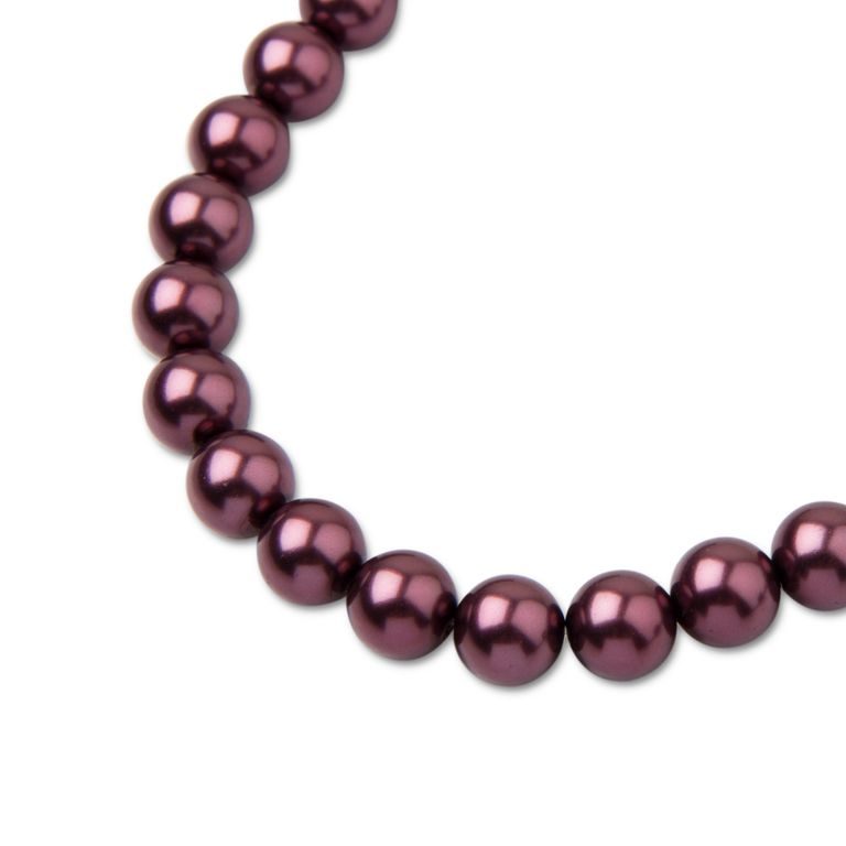 Preciosa guľatá perla MAXIMA 6mm Pearl Effect Light Burgundy