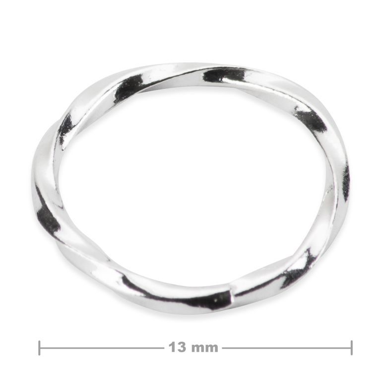 Strieborný spojovací ozdobný krúžok 13mm č.565