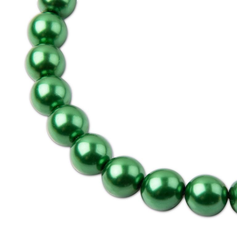 Glass pearls 10mm green
