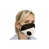 Respiratory protective mask KN95 with exhalation valve - black and white