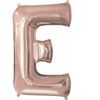 Písmeno E růžovo-zlaté foliový balónek 83 cm