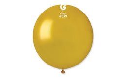 Balónek latexový 48 cm – Metalický zlatý, 1 KS