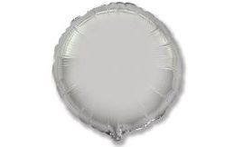 Balón foliový 45 cm Kulatý stříbrný