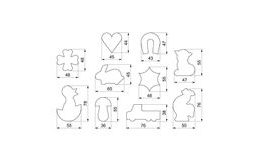 Baby wrapper cookie cutter 7,5 x 3,5 cm
