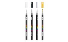 Acrylic thin markers for stone, wood, metal - gold, silver, black, white