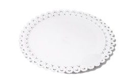 Cake mat 40 cm with lace - set of 5