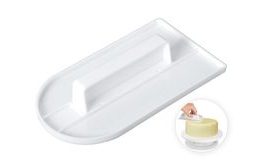 A double curved-top smoother/polisher for marzipan and fondant
