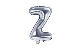 Balloon foil letter "Z", 35 cm, silver (NELZE PLNIT HELIEM)