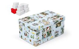 krabice dárková vánoční B-V005-GL 28x18x14cm 5370768