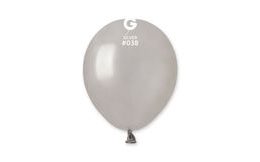 Balónek latexový MINI - 13 cm – Metalický stříbrný, 1 KS