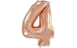 Balón foliový číslice růžovozlatá - Rose Gold 115 cm - 4