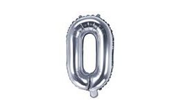 Balloon foil letter "O", 35 cm, silver (NELZE PLNIT HELIEM)