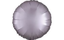 Balónek kruh foliový satén růžovo-šedý