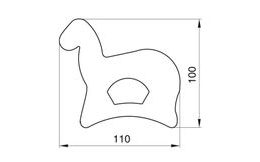 Baby wrapper cookie cutter 7,5 x 3,5 cm