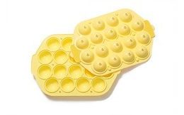 Silicone mould for 18x cake pops yellow