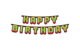 Girlanda - Happy Birthday - Minecraft - 160cm