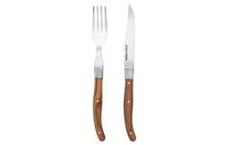 Steak set nůž+vidlička nerez/dřevo