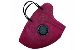 Respiratory protective mask KN95 with exhalation valve - burgundy