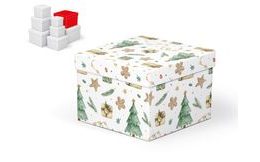 krabice dárková vánoční C-V007-F 18x18x13cm 5370944