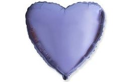 Balón foliový 45 cm Srdce LILA