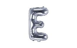 Balloon foil letter "E", 35 cm, silver (NELZE PLNIT HELIEM)