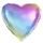 Balón foliový srdce duhový - 45cm