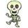 Balón foliový Skeleton - Kostra 82 cm - Halloween - černo-zelený