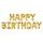 Balón foliový nápis narozeniny - HAPPY BIRTHDAY - ZLATÝ - gold 340 x 35 cm - Balónek