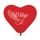 Balónek srdce červené 25 cm potisk MILUJI TĚ - 1 ks