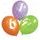 Balónky s potiskem čísla - 9, 3 ks v bal. 25 cm