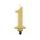 Birthday cake candle - 1 - metallic gold - 8 cm