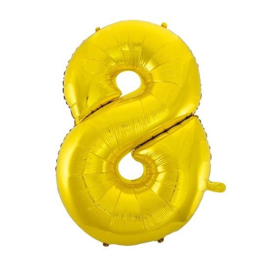 Balloon foil digits gold - Gold 115 cm - 8