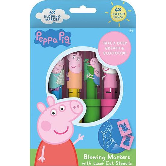 Peppa Pig blowing markers 6 pcs