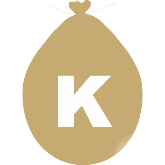 Balónek písmeno K zlaté