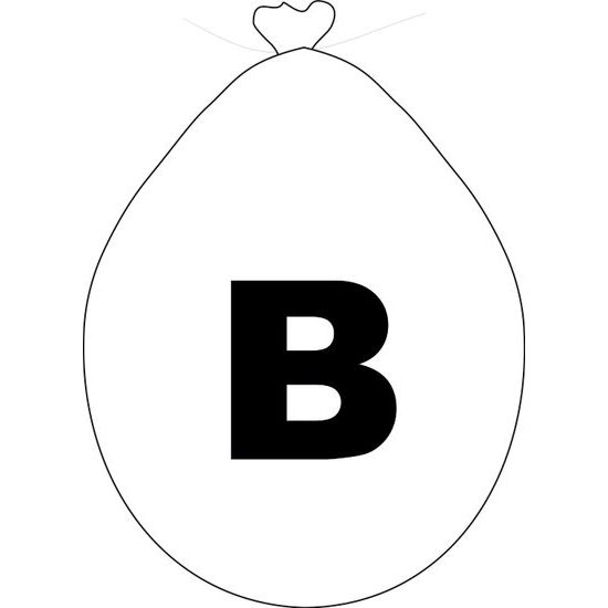 Balónek písmeno B bílé