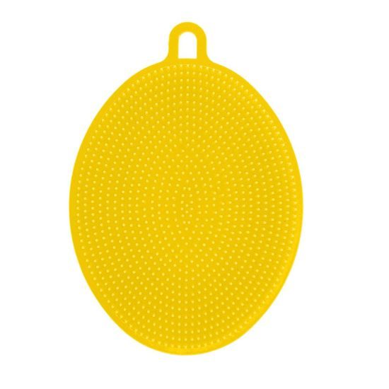Silicone washcloth double-sided oval