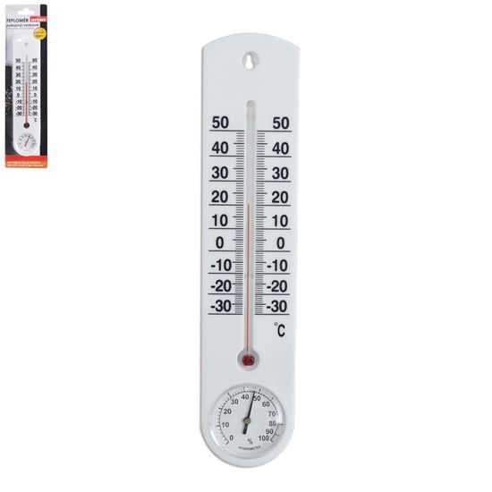 Thermometer + hygrometer plastic uni