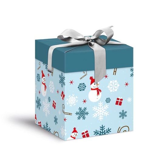 krabička dárková vánoční 12x12x15cm 5370602