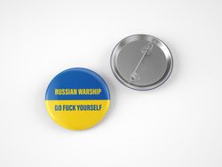 Button RUSSIAN WARSHIP GO FUCK YOURSELF