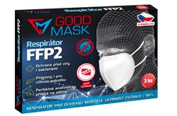 certifikovaný český respirátor FFP2 GOOD MASK balení 3 ks