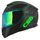 Full face helmet CASSIDA Integral GT 2.1 Flash matt black/ fluo green/ dark grey M