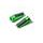 Footpegs without adapters PUIG SPORT 7318V green with rubber