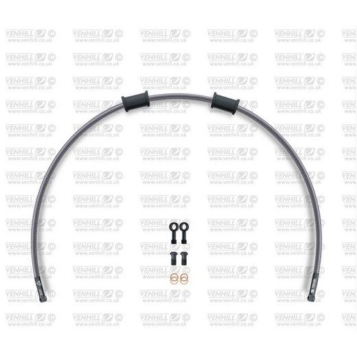 REAR BRAKE HOSE KIT VENHILL POWERHOSEPLUS SUZ-8007RB (1 HOSE IN KIT) CLEAR HOSES, BLACK FITTINGS