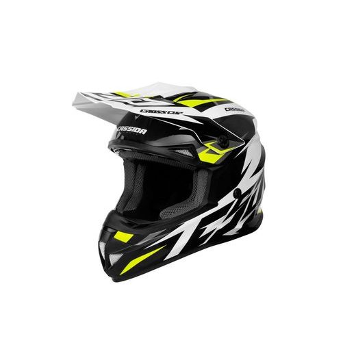 MOTOCROSS HELMET CASSIDA CROSS CUP TWO WHITE/ YELLOW FLUO/ BLACK/ GREY L