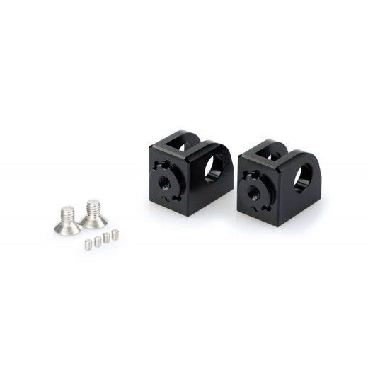 FOOTPEG ADAPTERS PUIG 20235N ADJUSTABLE CRNI