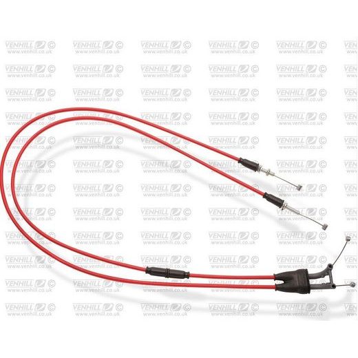THROTTLE CABLES (PAIR) VENHILL S01-4-049-RD FEATHERLIGHT CRVEN