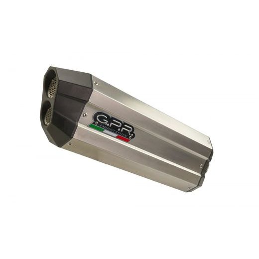 SLIP-ON EXHAUST GPR SONIC E4.BM.107.SOTIT BRUSHED TITANIUM INCLUDING REMOVABLE DB KILLER AND LINK PIPE