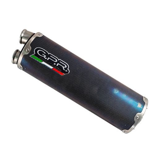 SLIP-ON EXHAUST GPR DUAL E4.BM.107.DUAL.PO CARBON LOOK INCLUDING REMOVABLE DB KILLER AND LINK PIPE