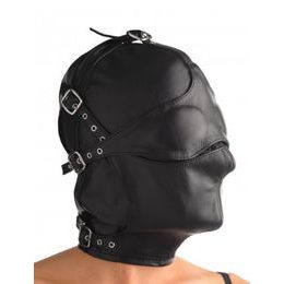 Strict Leather Asylum Leather Hood with Removable Blindfold and Muzzle