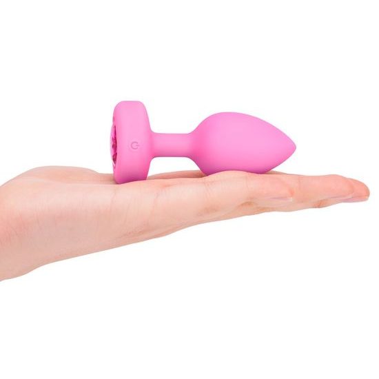 b-Vibe Vibrating Heart Plug S/M Pink